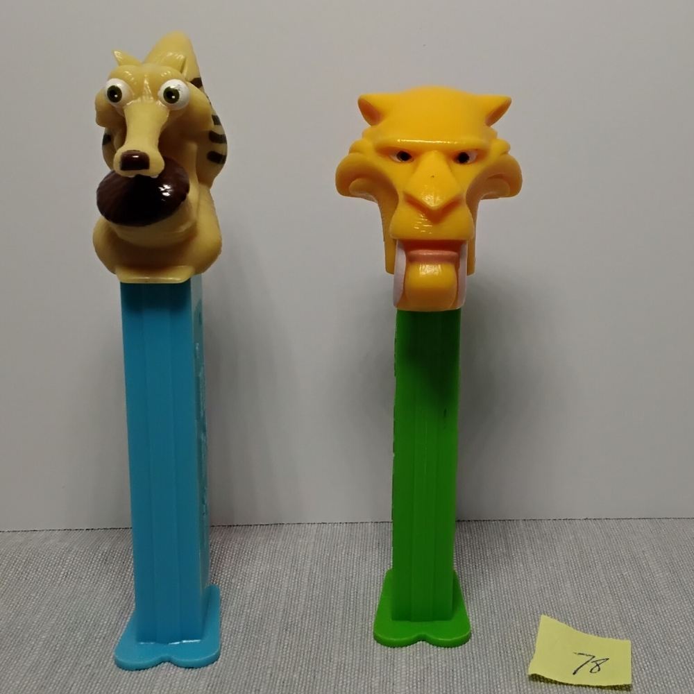 PEZ  Ice Age Lot of 2: Sid the Sloth and Diego the Saber-Tooth Tiger